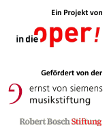 Gefördert von der Ernst von Siemens Musikstiftung. Die Pädagogik wird ermöglicht durch die Robert Bosch Stiftung.